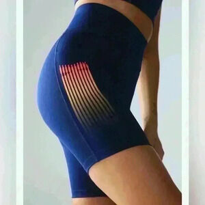 Savage x Fenty blue rainbow Biker Shorts sz medium M